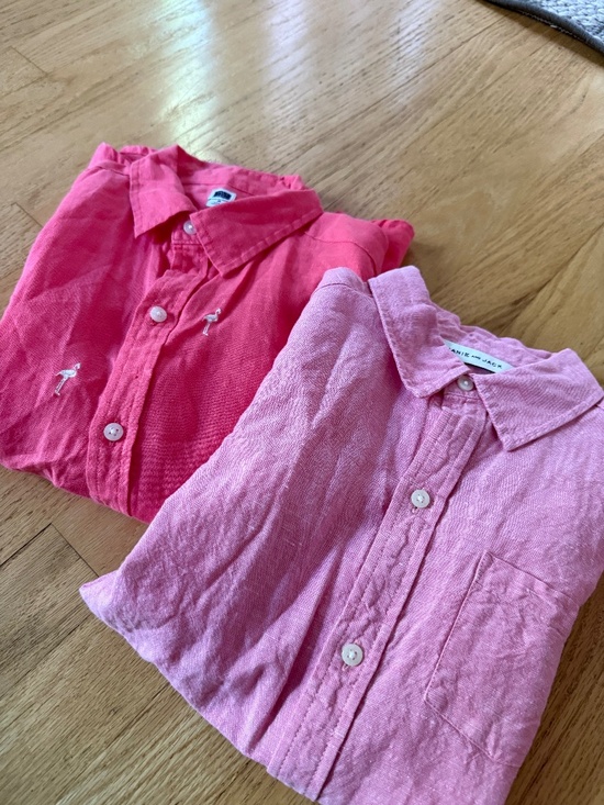 Janie and Jack Other - Janie and Jack Linen Button-Up Shirt Mixed Bundle | Size 8 | Pink & Coral
